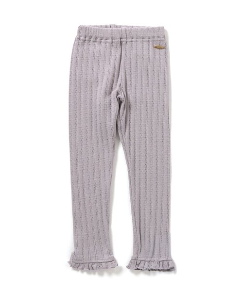 Seraph（セラフ）の「【ジュニア対応】針抜きテレコレギンス（レギンス/スパッツ・キッズ・レンガ/チャコール/ラベンダー/アイボリー・80/90/100/110/120/130/140）」の3枚目の写真