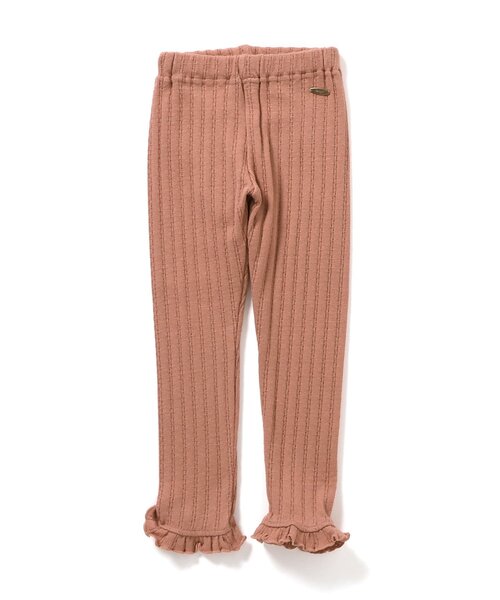 Seraph（セラフ）の「【ジュニア対応】針抜きテレコレギンス（レギンス/スパッツ・キッズ・レンガ/チャコール/ラベンダー/アイボリー・80/90/100/110/120/130/140）」の4枚目の写真