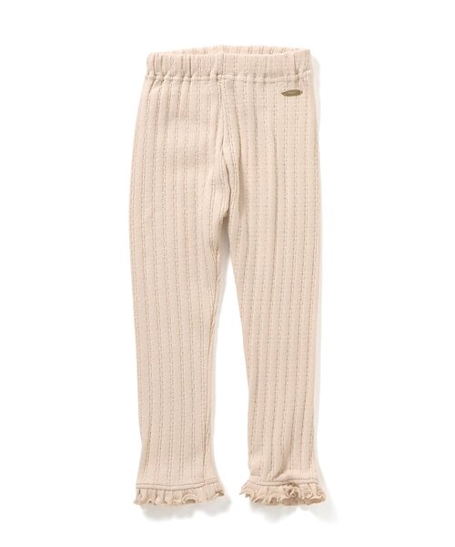 Seraph（セラフ）の「【ジュニア対応】針抜きテレコレギンス（レギンス/スパッツ・キッズ・レンガ/チャコール/ラベンダー/アイボリー・80/90/100/110/120/130/140）」の2枚目の写真