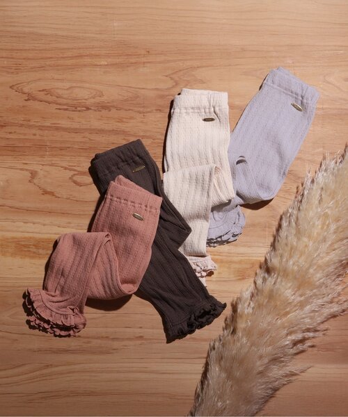 Seraph（セラフ）の「【ジュニア対応】針抜きテレコレギンス（レギンス/スパッツ・キッズ・レンガ/チャコール/ラベンダー/アイボリー・80/90/100/110/120/130/140）」の6枚目の写真