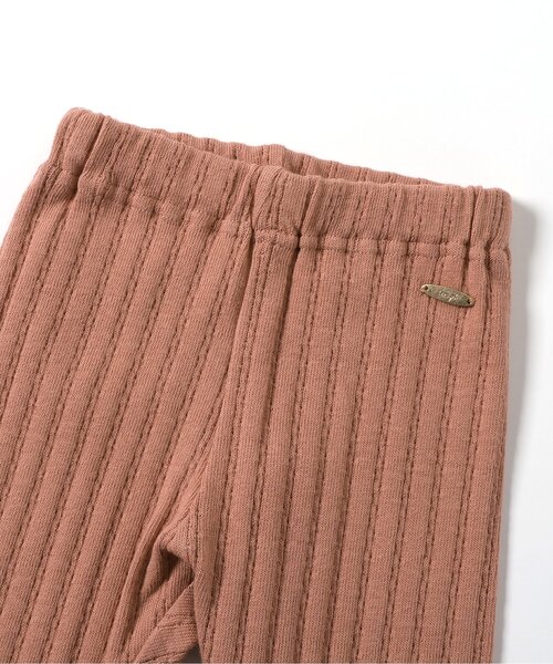 Seraph（セラフ）の「【ジュニア対応】針抜きテレコレギンス（レギンス/スパッツ・キッズ・レンガ/チャコール/ラベンダー/アイボリー・80/90/100/110/120/130/140）」の8枚目の写真