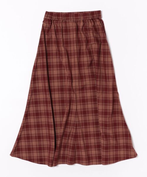 flower（フラワー）の「クラシックチェックスカート（スカート・レディース・レッド/ブラウン・FREE）」の13枚目の写真