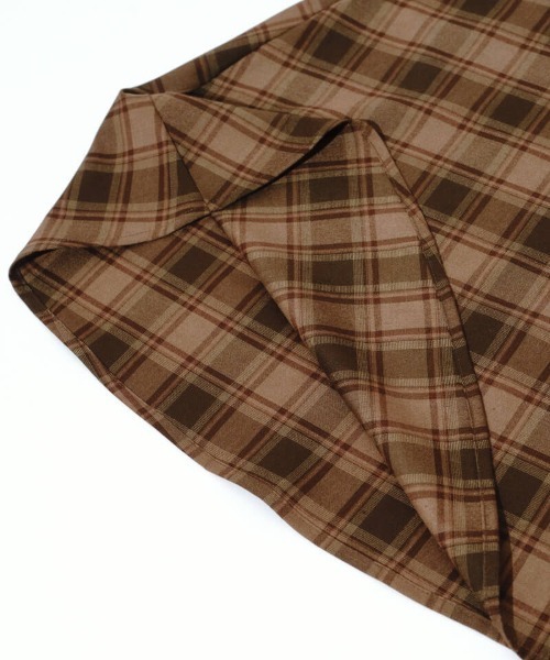 flower（フラワー）の「クラシックチェックスカート（スカート・レディース・レッド/ブラウン・FREE）」の19枚目の写真
