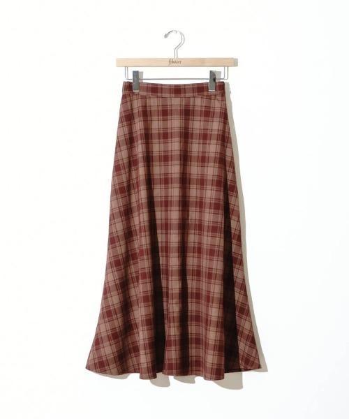 flower（フラワー）の「クラシックチェックスカート（スカート・レディース・レッド/ブラウン・FREE）」の7枚目の写真