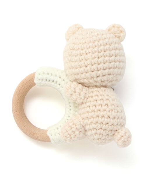 SLAP SLIP BABY(スラップスリップベビー)の「【お揃い】アニマルクマウサギペンギン恐竜すやすやモチーフ編みぐるみ木製歯がためベビー(その他ベビー用品・キッズ・グレー/ピンク/グリーン/ベージュ・FREE)」の20枚目の写真