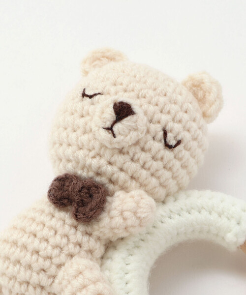 SLAP SLIP BABY(スラップスリップベビー)の「【お揃い】アニマルクマウサギペンギン恐竜すやすやモチーフ編みぐるみ木製歯がためベビー(その他ベビー用品・キッズ・グレー/ピンク/グリーン/ベージュ・FREE)」の21枚目の写真