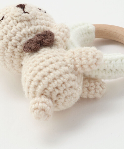 SLAP SLIP BABY(スラップスリップベビー)の「【お揃い】アニマルクマウサギペンギン恐竜すやすやモチーフ編みぐるみ木製歯がためベビー(その他ベビー用品・キッズ・グレー/ピンク/グリーン/ベージュ・FREE)」の22枚目の写真