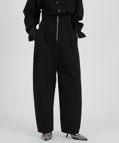 PRANK PROJECT（プランクプロジェクト）の「ハイウエストパンツ / High-waisted pants（その他パンツ・レディース・ブラック/ホワイト/グレー・38/36）」の3枚目の写真