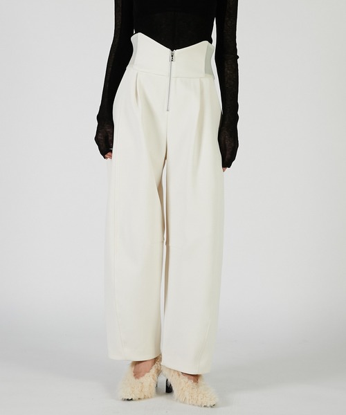 PRANK PROJECT（プランクプロジェクト）の「ハイウエストパンツ / High-waisted pants（その他パンツ・レディース・ブラック/ホワイト/グレー・38/36）」の15枚目の写真