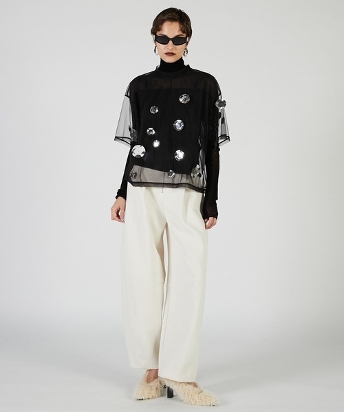 PRANK PROJECT（プランクプロジェクト）の「ハイウエストパンツ / High-waisted pants（その他パンツ・レディース・ブラック/ホワイト/グレー・38/36）」の5枚目の写真