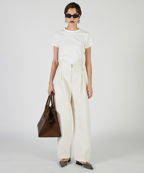 PRANK PROJECT（プランクプロジェクト）の「ハイウエストパンツ / High-waisted pants（その他パンツ・レディース・ブラック/ホワイト/グレー・38/36）」の6枚目の写真