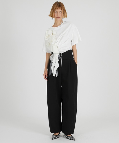 PRANK PROJECT（プランクプロジェクト）の「ハイウエストパンツ / High-waisted pants（その他パンツ・レディース・ブラック/ホワイト/グレー・38/36）」の11枚目の写真