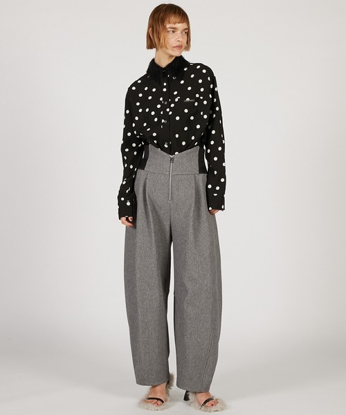 PRANK PROJECT（プランクプロジェクト）の「ハイウエストパンツ / High-waisted pants（その他パンツ・レディース・ブラック/ホワイト/グレー・38/36）」の14枚目の写真