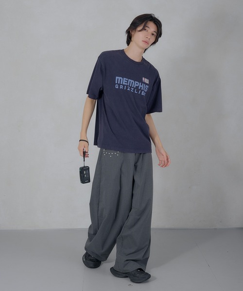 Perushu（ペルーシュ）の「Perushu／NBA チームロゴTシャツ（Tシャツ/カットソー・メンズ・ボルドー/ネイビー/ブラウン/ブラック/ダークブルー/ブラック系・SMALL/MEDIUM/LARGE）」の14枚目の写真