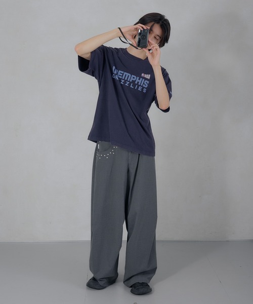 Perushu（ペルーシュ）の「Perushu／NBA チームロゴTシャツ（Tシャツ/カットソー・メンズ・ボルドー/ネイビー/ブラウン/ブラック/ダークブルー/ブラック系・SMALL/MEDIUM/LARGE）」の15枚目の写真
