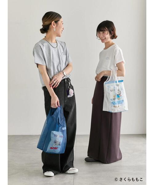 Samansa Mos2 blue（サマンサモスモスブルー）の「COJI-COJI/シアートート（ハンドバッグ・レディース・ネイビー/オフホワイト・F）」の7枚目の写真