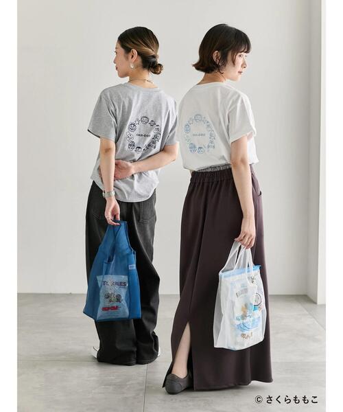 Samansa Mos2 blue（サマンサモスモスブルー）の「COJI-COJI/シアートート（ハンドバッグ・レディース・ネイビー/オフホワイト・F）」の8枚目の写真