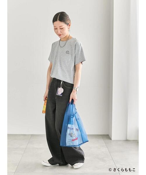 Samansa Mos2 blue（サマンサモスモスブルー）の「COJI-COJI/シアートート（ハンドバッグ・レディース・ネイビー/オフホワイト・F）」の14枚目の写真