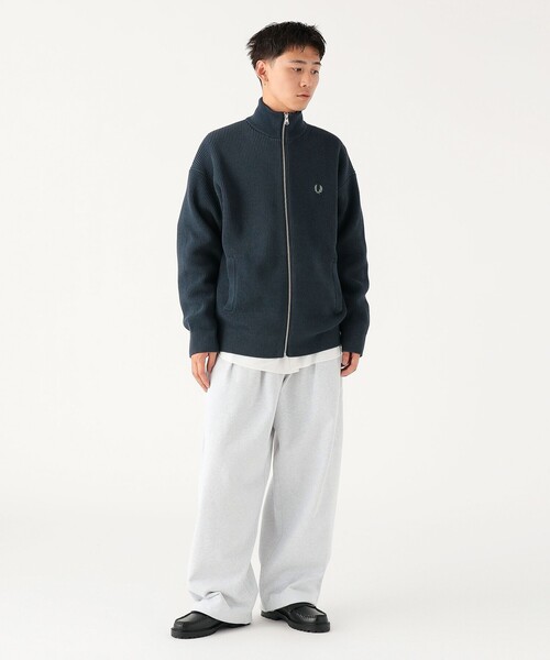 FRED PERRY カーディガン グレー ジップアップ FRED PERRY グレー ジップアップカーディガン