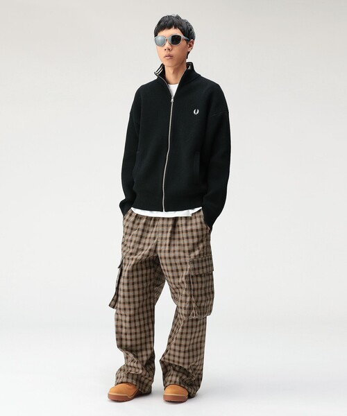 別注】FRED PERRY / ドライバーズニット（カーディガン/ボレロ）｜FRED