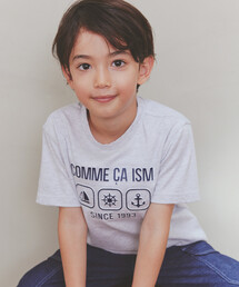 COMME CA ISM（コムサイズム）の「エンボス プリント Tシャツ（Tシャツ/カットソー）」