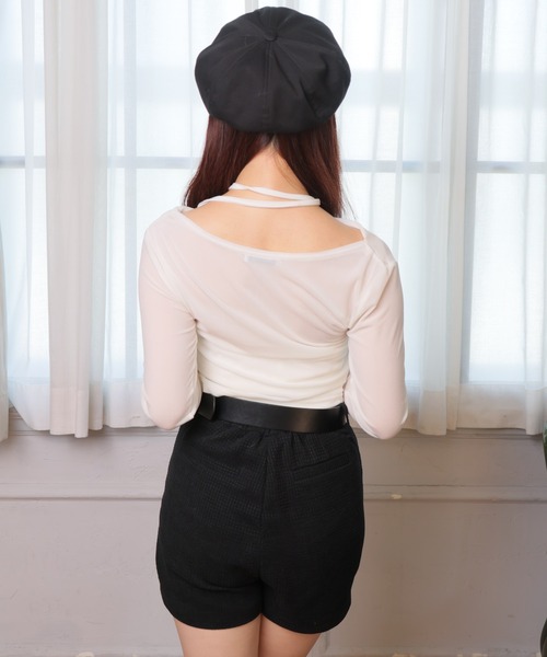 LIPSERVICE（リップサービス）の「ベルト付コンパクトショートパンツ（その他パンツ・レディース・ベージュ/ネイビー/グレー/ブラック/アイボリー・M/S）」の22枚目の写真