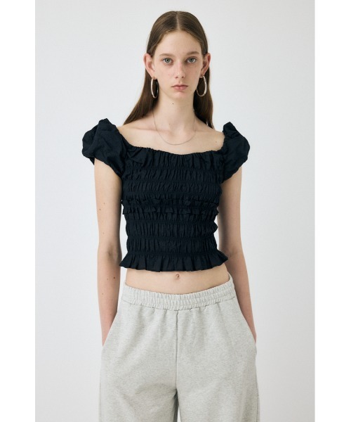 MOUSSY(マウジー)の「【EC・一部店舗限定】GATHER ブラウス(シャツ/ブラウス・レディース・ホワイト/ブラック・FREE)」の3枚目の写真