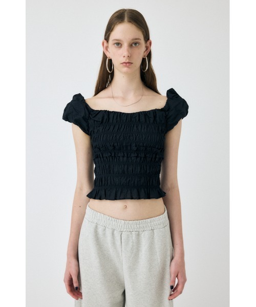 MOUSSY(マウジー)の「【EC・一部店舗限定】GATHER ブラウス(シャツ/ブラウス・レディース・ホワイト/ブラック・FREE)」の6枚目の写真