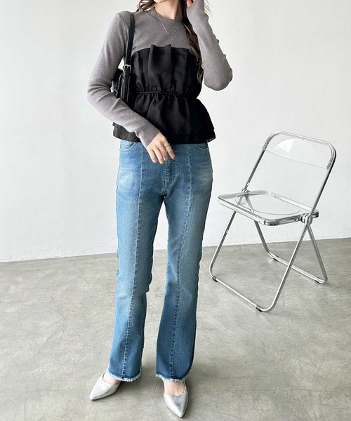 GeeRA(ジーラ)の「ビスチェドッキングニット(ニット/セーター・レディース・グレー/ブラック・MEDIUM/LARGE/X-LARGE)」の13枚目の写真