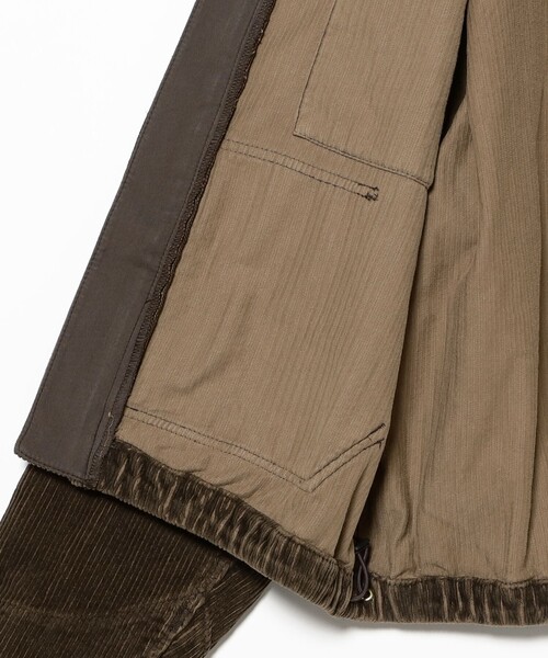 BEAMS（ビームス）の「ワイドショートフィット フェード コーデュロイ フーデットブルゾン（ブルゾン・メンズ・ブラウン/チャコールグレー・S/XL/L/M）」の12枚目の写真