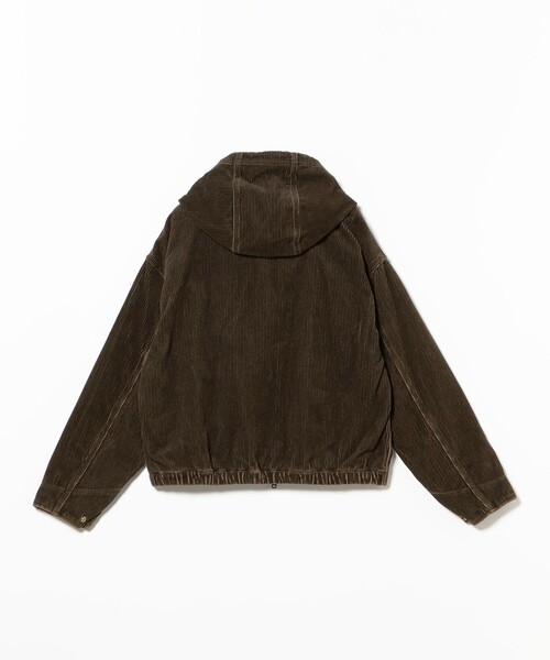 BEAMS（ビームス）の「ワイドショートフィット フェード コーデュロイ フーデットブルゾン（ブルゾン・メンズ・ブラウン/チャコールグレー・S/XL/L/M）」の13枚目の写真
