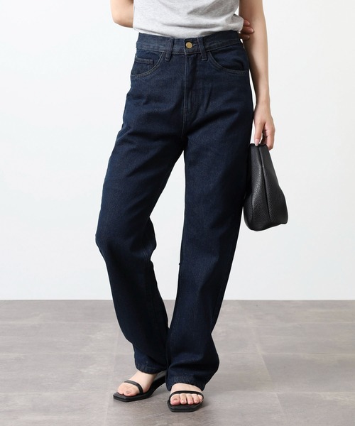 atONE(アットワン)の「スリムストレートデニムパンツ(デニムパンツ・レディース・ダークネイビー/ネイビー/ライトブルー・LL/L/M)」の18枚目の写真