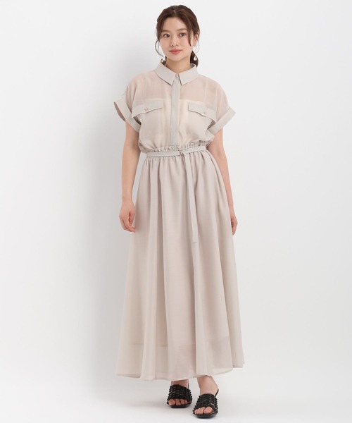 Andemiu（アンデミュウ）の「シャツセットアップ582104（シャツワンピース・レディース・レッド/ライトグレー/ネイビー/モカ/ダークグレー/ブラック・FREE）」の8枚目の写真