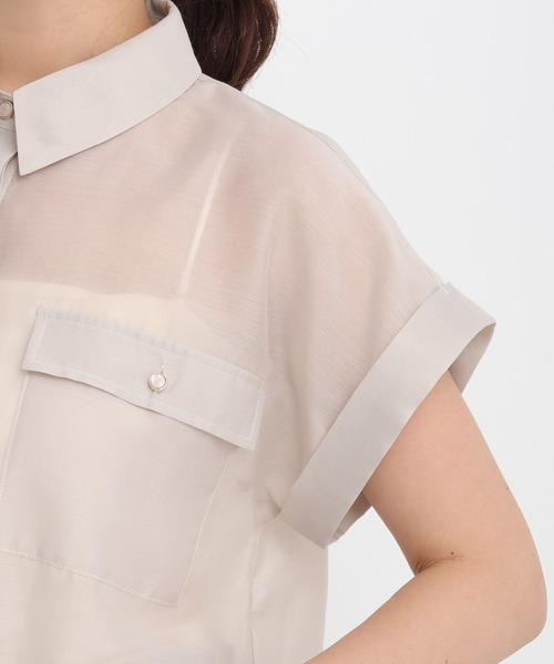 Andemiu（アンデミュウ）の「シャツセットアップ582104（シャツワンピース・レディース・レッド/ライトグレー/ネイビー/モカ/ダークグレー/ブラック・FREE）」の15枚目の写真