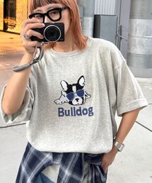 CIAOPANIC TYPY | 【ユニセックス】アニマル柄犬サマーニット半袖Tシャツ(Tシャツ/カットソー)