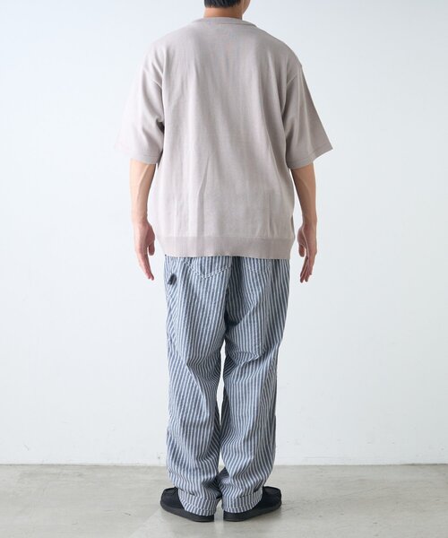 CIAOPANIC TYPY(チャオパニックティピー)の「【ユニセックス】アニマル柄犬サマーニット半袖Tシャツ(Tシャツ/カットソー・レディース・ライトグレー/ホワイト系その他/ネイビー/ベージュ・LARGE/MEDIUM)」の12枚目の写真