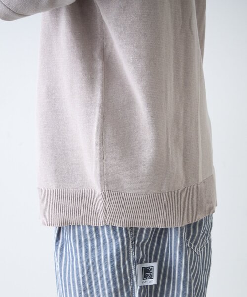 CIAOPANIC TYPY(チャオパニックティピー)の「【ユニセックス】アニマル柄犬サマーニット半袖Tシャツ(Tシャツ/カットソー・レディース・ライトグレー/ホワイト系その他/ネイビー/ベージュ・LARGE/MEDIUM)」の6枚目の写真