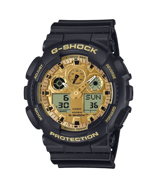 G-SHOCK(ジーショック)の「Black and Gold Series / GA-100GGB-1A9JF(アナログ腕時計・メンズ・ブラック×ゴールド・FREE)」の1枚目の写真