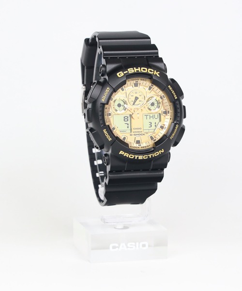 G-SHOCK(ジーショック)の「Black and Gold Series / GA-100GGB-1A9JF(アナログ腕時計・メンズ・ブラック×ゴールド・FREE)」の3枚目の写真