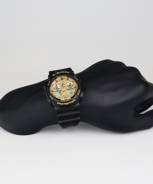 G-SHOCK(ジーショック)の「Black and Gold Series / GA-100GGB-1A9JF(アナログ腕時計・メンズ・ブラック×ゴールド・FREE)」の9枚目の写真
