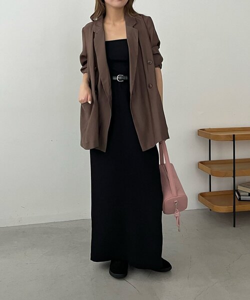 即納【CAPRICIEUX LE'MAGE】ライトテーラージャケット ブラック ライトテーラージャケット | CAPRICIEUX LE'MAGE(カプリシュレ