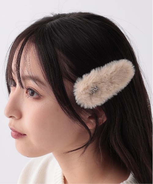 repipi armario（レピピ アルマリオ）の「【2個SET】RAファーパッチンピン（ヘアピン・キッズ・グレー/ブルー/ホワイト/ブラウン・FREE）」の3枚目の写真