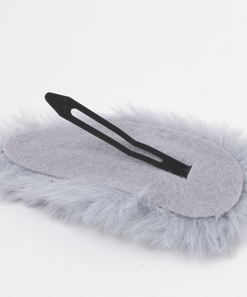 repipi armario（レピピ アルマリオ）の「【2個SET】RAファーパッチンピン（ヘアピン・キッズ・グレー/ブルー/ホワイト/ブラウン・FREE）」の9枚目の写真