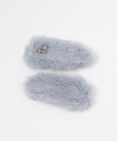 repipi armario（レピピ アルマリオ）の「【2個SET】RAファーパッチンピン（ヘアピン・キッズ・グレー/ブルー/ホワイト/ブラウン・FREE）」の15枚目の写真