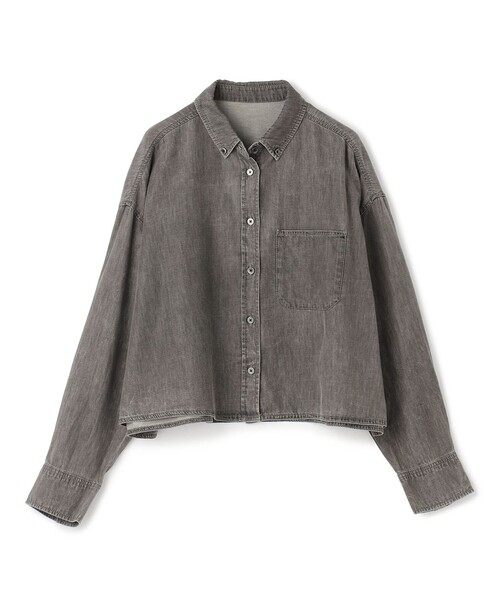 UNFILO(アンフィーロ)の「【UNFILO DENIM LIGHT】 クロップドシャツ(シャツ/ブラウス・レディース・ライトグレー系/スカイブルー系/サックスブルー系・X-LARGE)」の14枚目の写真
