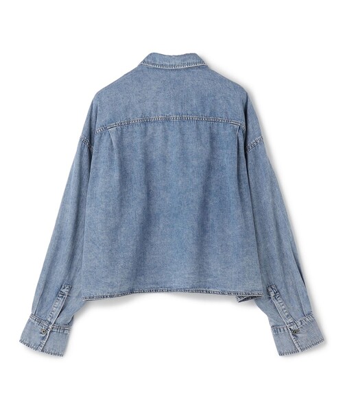 UNFILO(アンフィーロ)の「【UNFILO DENIM LIGHT】 クロップドシャツ(シャツ/ブラウス・レディース・ライトグレー系/スカイブルー系/サックスブルー系・X-LARGE)」の16枚目の写真