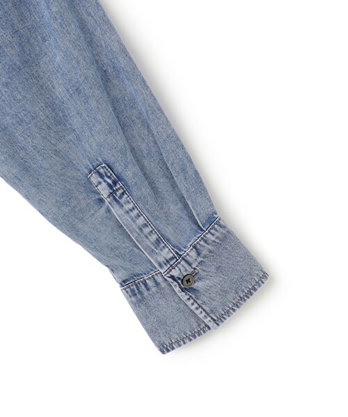 UNFILO(アンフィーロ)の「【UNFILO DENIM LIGHT】 クロップドシャツ(シャツ/ブラウス・レディース・ライトグレー系/スカイブルー系/サックスブルー系・X-LARGE)」の18枚目の写真