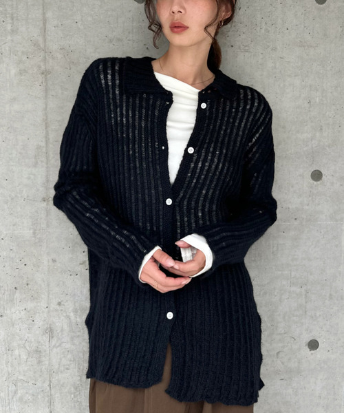 セール】【Good Riddance】襟付き ざっくり編み オーバーサイズ