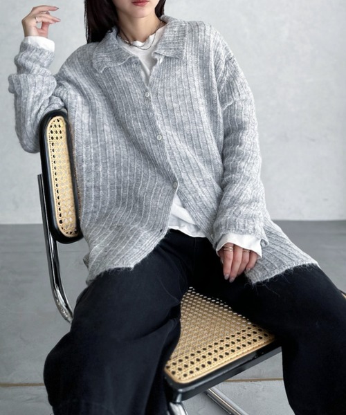 セール】【Good Riddance】襟付き ざっくり編み オーバーサイズ