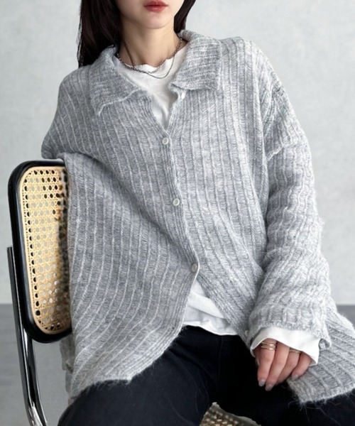 セール】【Good Riddance】襟付き ざっくり編み オーバーサイズ
